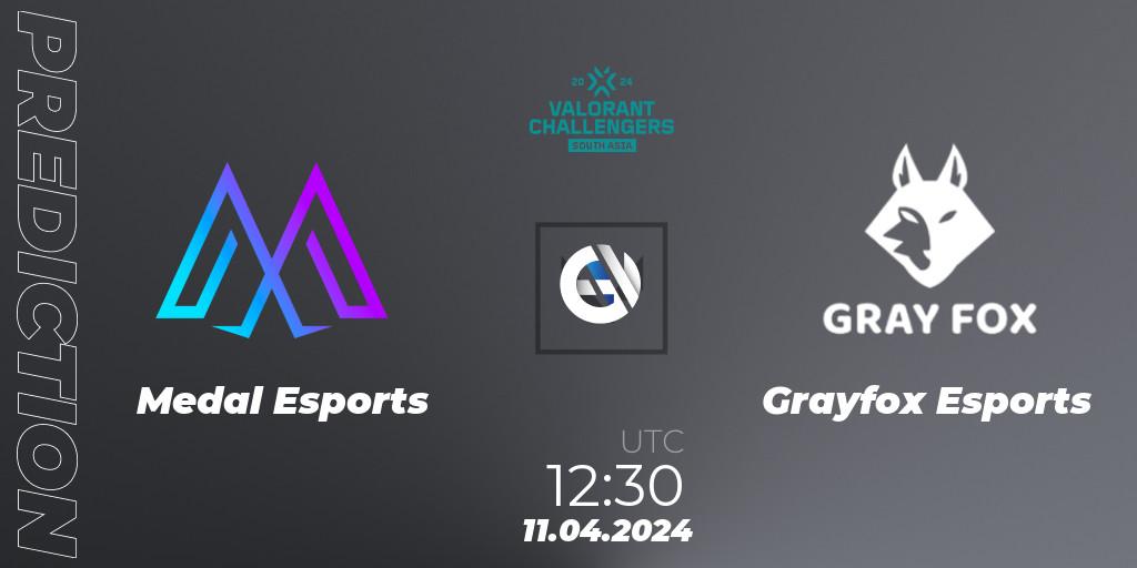 Medal Esports - Grayfox Esports: прогноз. 11.04.2024 at 12:30, VALORANT, VALORANT Challengers 2024 South Asia: Split 1 - Cup 2