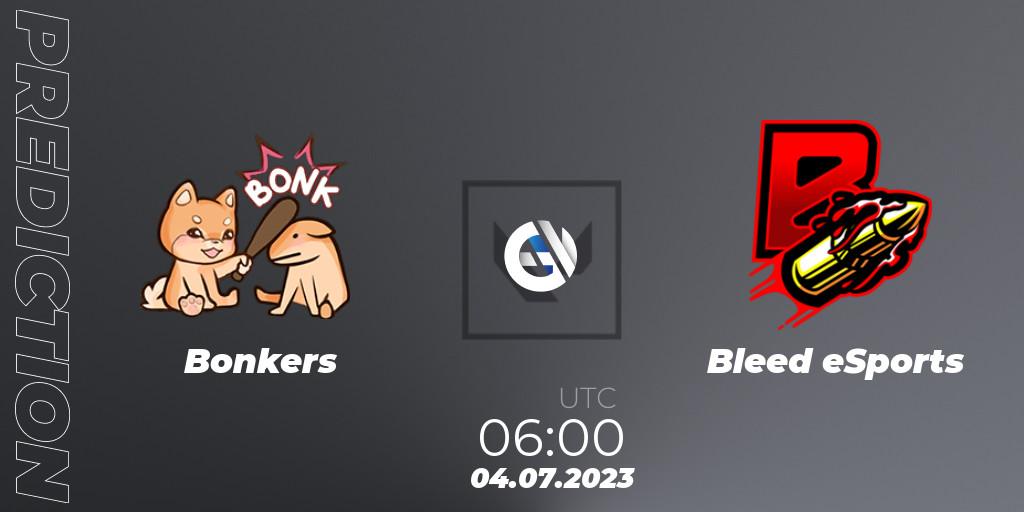 Bonkers - Bleed eSports: прогноз. 04.07.23, VALORANT, VALORANT Challengers Ascension 2023: Pacific - Group Stage