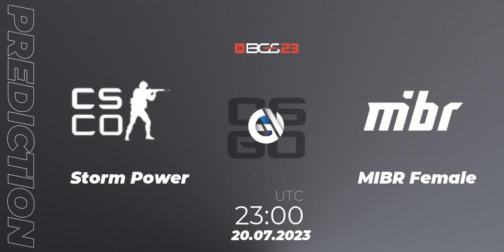 Storm Power - MIBR Female: прогноз. 20.07.2023 at 23:00, Counter-Strike (CS2), BGS Esports 2023 Female: Online Stage