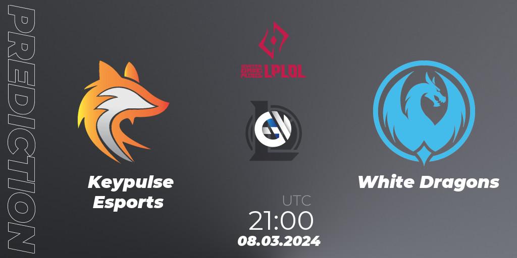 Keypulse Esports - White Dragons: прогноз. 08.03.2024 at 21:00, LoL, LPLOL Split 1 2024