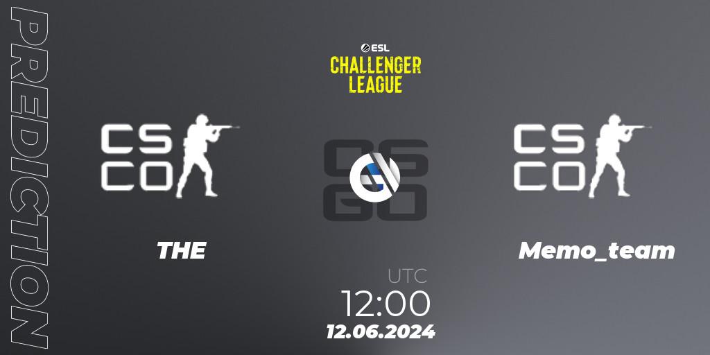 THE - Memo_team: прогноз. 12.06.2024 at 12:00, Counter-Strike (CS2), ESL Challenger League Season 47 Relegation: Asia