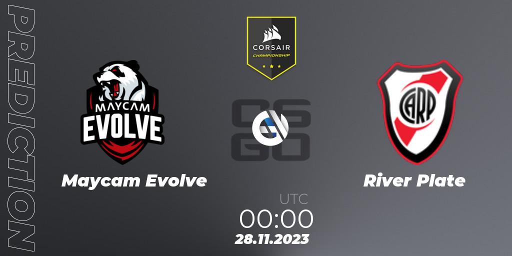 Maycam Evolve - River Plate: прогноз. 28.11.23, CS2 (CS:GO), Corsair Championship 2023