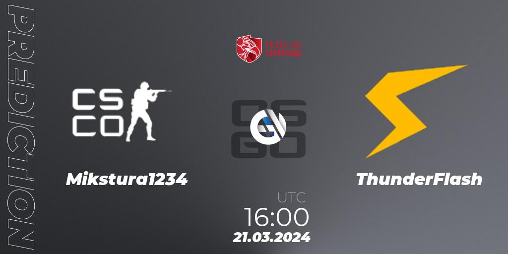 Mikstura1234 - ThunderFlash: прогноз. 21.03.24, CS2 (CS:GO), Polska Liga Esportowa 2024: Split #1