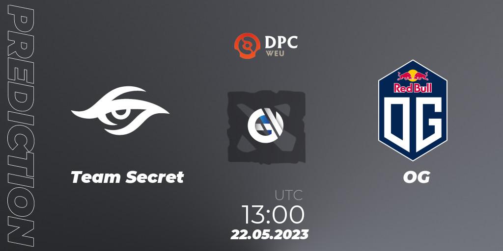 Team Secret - OG: прогноз. 22.05.2023 at 12:57, Dota 2, DPC 2023 Tour 3: WEU Division I (Upper)