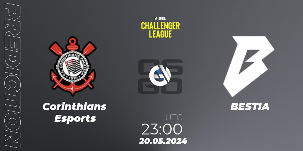 Corinthians Esports - BESTIA: прогноз. 20.05.2024 at 23:15, Counter-Strike (CS2), ESL Challenger League Season 47: South America