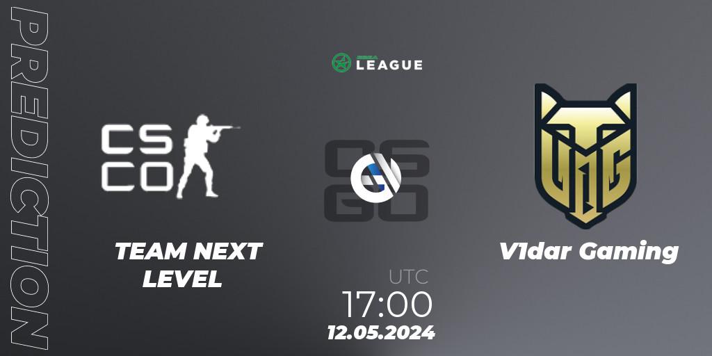 TEAM NEXT LEVEL - V1dar Gaming: прогноз. 12.05.2024 at 17:00, Counter-Strike (CS2), ESEA Season 49: Advanced Division - Europe