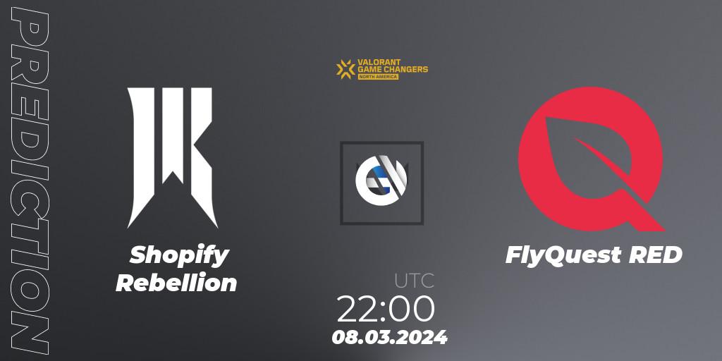 Shopify Rebellion - FlyQuest RED: прогноз. 08.03.24, VALORANT, VCT 2024: Game Changers North America Series Series 1