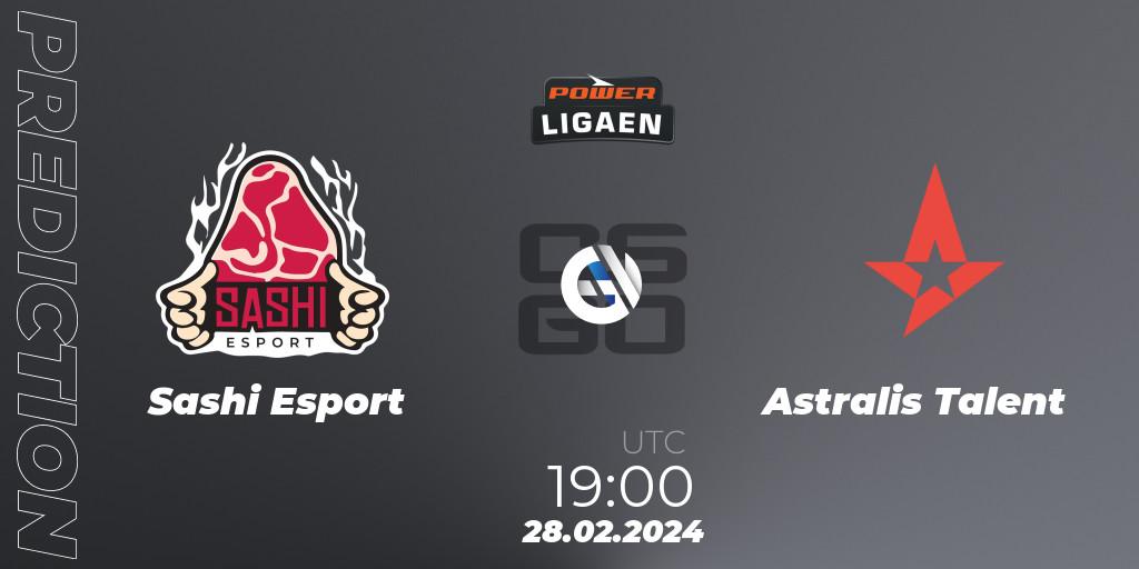 Sashi Esport - Astralis Talent: прогноз. 28.02.2024 at 19:00, Counter-Strike (CS2), Dust2.dk Ligaen Season 25