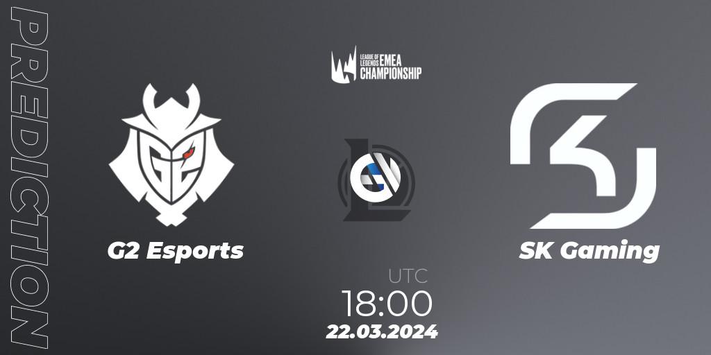 G2 Esports - SK Gaming: прогноз. 22.03.2024 at 18:00, LoL, LEC Spring 2024 - Regular Season
