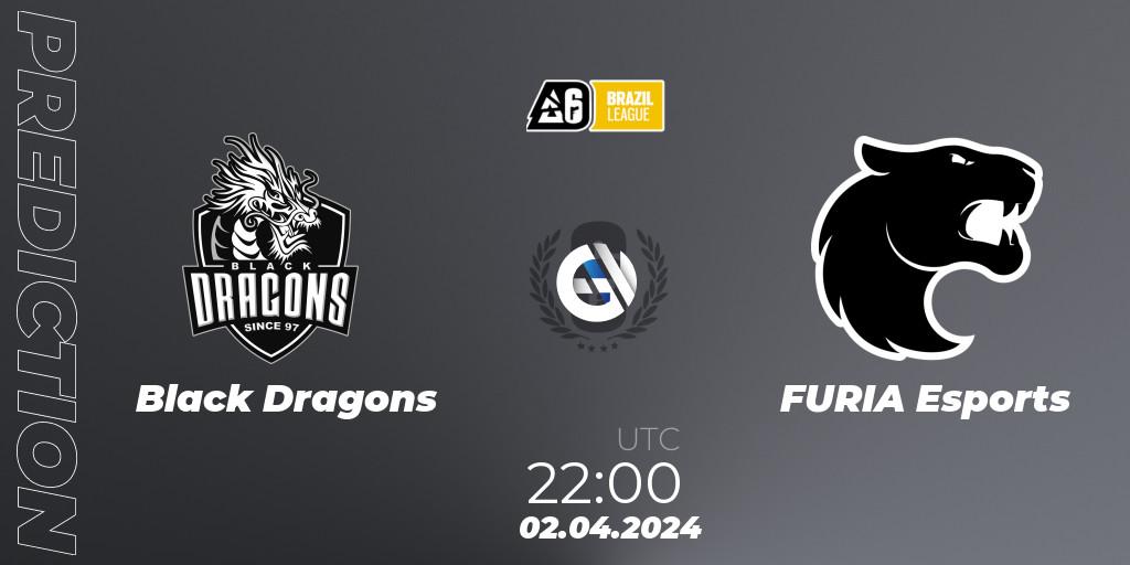 Black Dragons - FURIA Esports: прогноз. 02.04.24, Rainbow Six, Brazil League 2024 - Stage 1