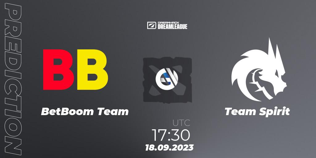 BetBoom Team - Team Spirit: прогноз. 18.09.2023 at 17:45, Dota 2, DreamLeague Season 21