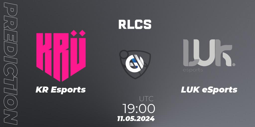 KRÜ Esports - LUK eSports: прогноз. 11.05.2024 at 19:00, Rocket League, RLCS 2024 - Major 2: SAM Open Qualifier 5