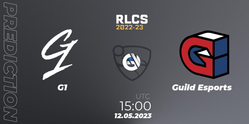 G1 - Guild Esports: прогноз. 12.05.2023 at 15:00, Rocket League, RLCS 2022-23 - Spring: Europe Regional 1 - Spring Open
