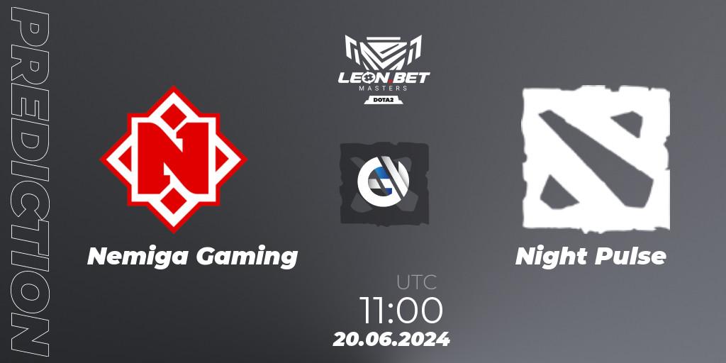 Nemiga Gaming - Night Pulse: прогноз. 20.06.2024 at 11:00, Dota 2, Leon Masters #1