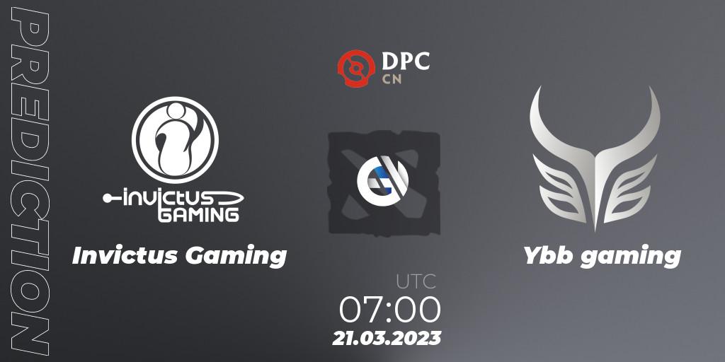 Invictus Gaming - Ybb gaming: прогноз. 21.03.23, Dota 2, DPC 2023 Tour 2: China Division I (Upper)
