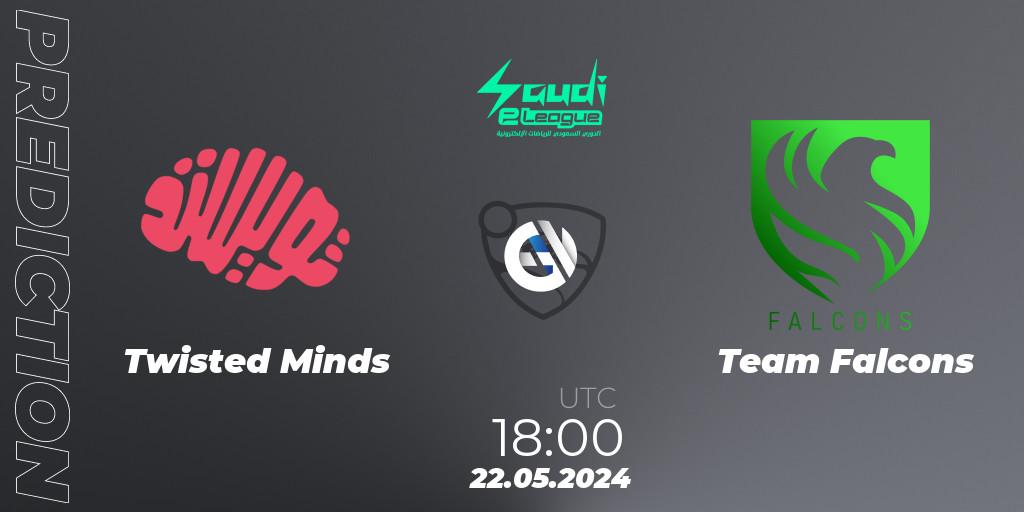 Twisted Minds - Team Falcons: прогноз. 22.05.2024 at 18:00, Rocket League, Saudi eLeague 2024 - Major 2: Online Major Phase 1