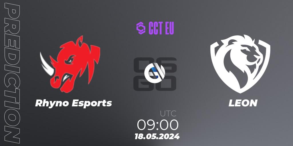 Rhyno Esports - LEON: прогноз. 18.05.2024 at 09:00, Counter-Strike (CS2), CCT Season 2 Europe Series 4 Closed Qualifier