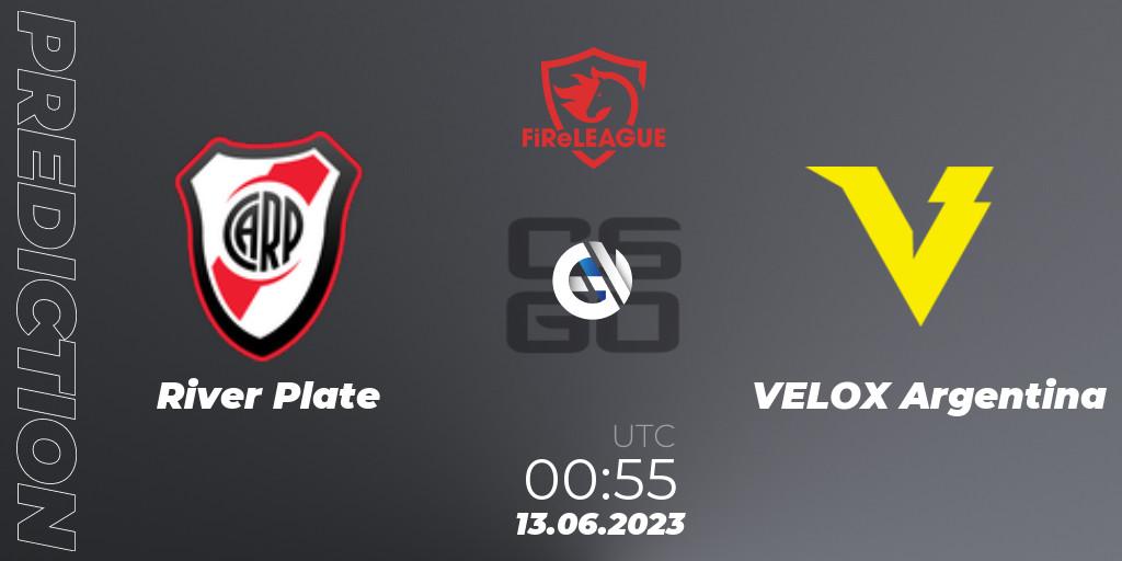 River Plate - VELOX Argentina: прогноз. 13.06.2023 at 00:55, Counter-Strike (CS2), FiReLEAGUE Argentina 2023: Closed Qualifier