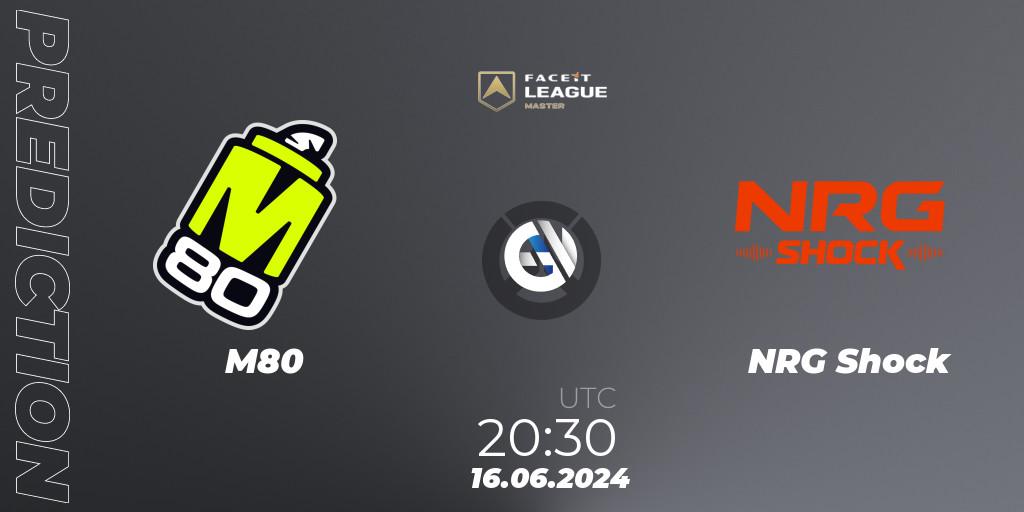 M80 - NRG Shock: прогноз. 16.06.2024 at 20:30, Overwatch, FACEIT League Season 1 - NA Master Road to EWC