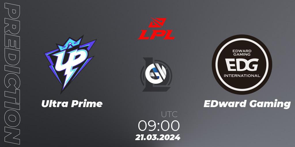 Ultra Prime - EDward Gaming: прогноз. 21.03.2024 at 09:00, LoL, LPL Spring 2024 - Group Stage