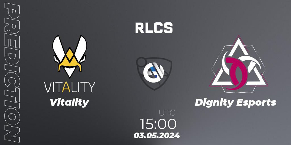 Vitality - Dignity Esports: прогноз. 03.05.2024 at 15:00, Rocket League, RLCS 2024 - Major 2: EU Open Qualifier 4