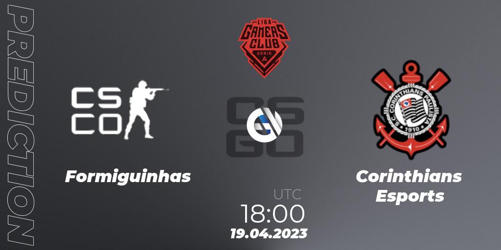 Formiguinhas - Corinthians Esports: прогноз. 19.04.2023 at 18:00, Counter-Strike (CS2), Gamers Club Liga Série A: April 2023