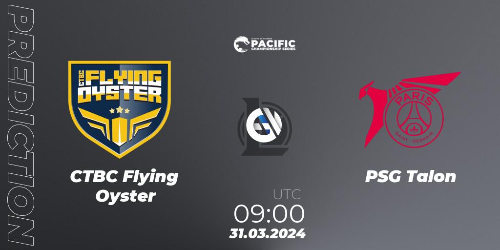 CTBC Flying Oyster - PSG Talon: прогноз. 31.03.24, LoL, PCS Playoffs Spring 2024