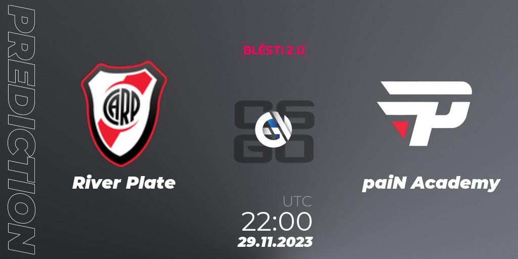 River Plate - paiN Academy: прогноз. 29.11.2023 at 17:00, Counter-Strike (CS2), BLÉSTI 2.0