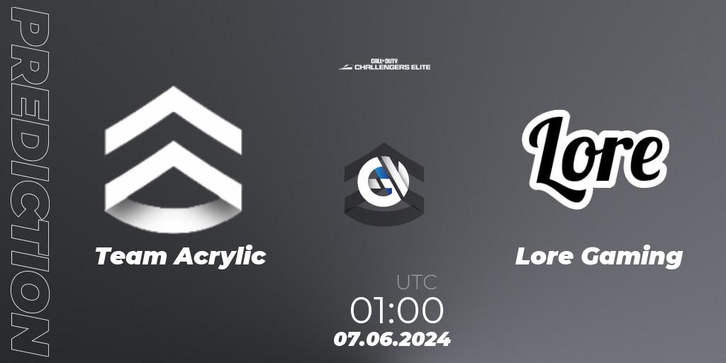 Team Acrylic - Lore Gaming: прогноз. 07.06.2024 at 01:00, Call of Duty, Call of Duty Challengers 2024 - Elite 3: NA