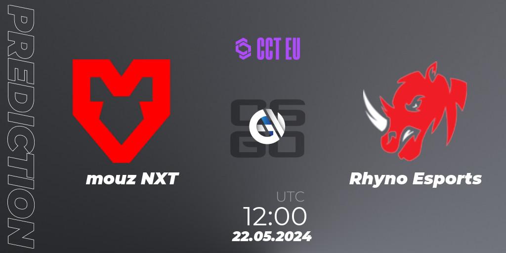 mouz NXT - Rhyno Esports: прогноз. 22.05.2024 at 12:00, Counter-Strike (CS2), CCT Season 2 Europe Series 4