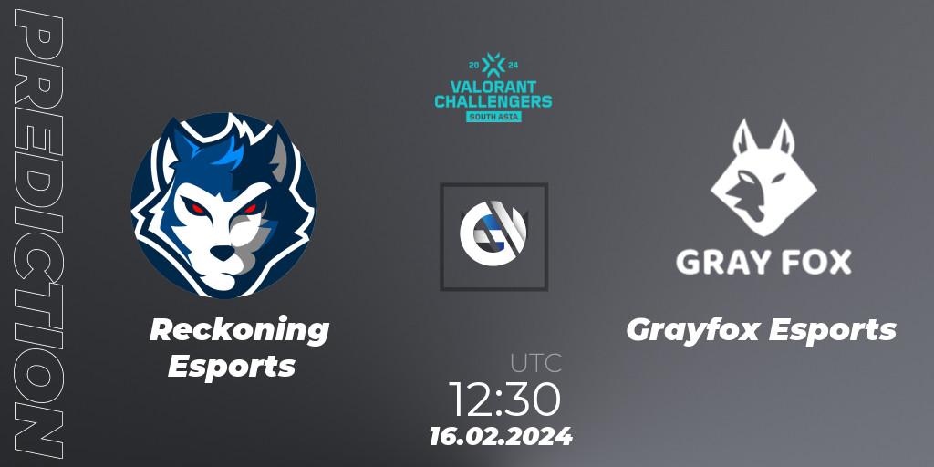 Reckoning Esports - Grayfox Esports: прогноз. 16.02.24, VALORANT, VALORANT Challengers 2024: South Asia Split 1 - Cup 1