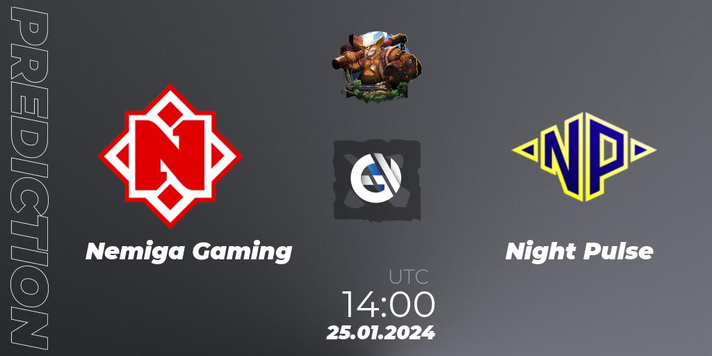 Nemiga Gaming - Night Pulse: прогноз. 25.01.2024 at 14:03, Dota 2, ESL One Birmingham 2024: Eastern Europe Open Qualifier #2