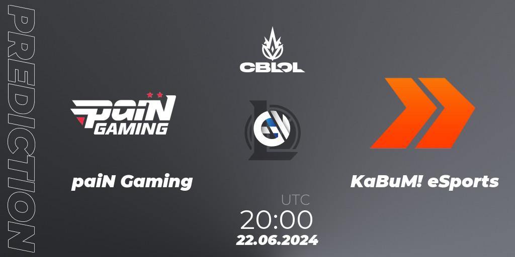 paiN Gaming - KaBuM! eSports: прогноз. 22.06.2024 at 20:00, LoL, CBLOL Split 2 2024 - Group Stage