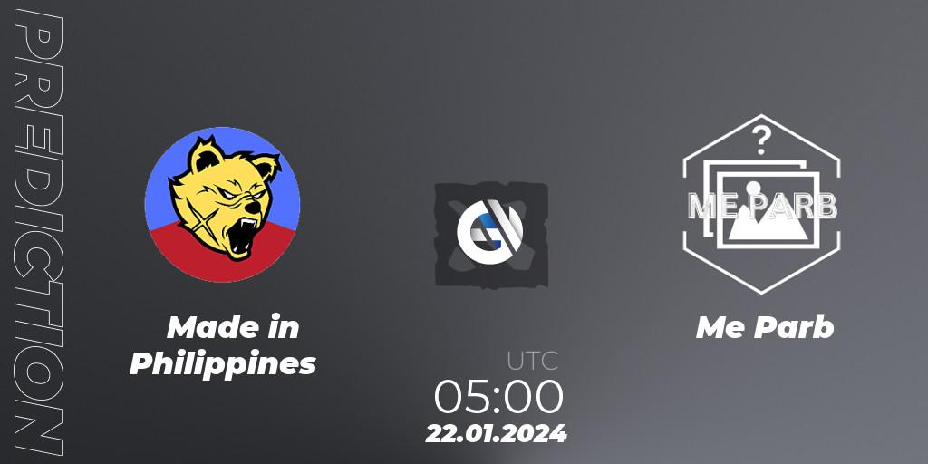 Made in Philippines - Me Parb: прогноз. 04.02.2024 at 07:10, Dota 2, New Year Cup 2024