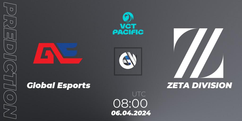 Global Esports - ZETA DIVISION: прогноз. 06.04.2024 at 08:00, VALORANT, VALORANT Champions Tour 2024: Pacific League - Stage 1 - Group Stage