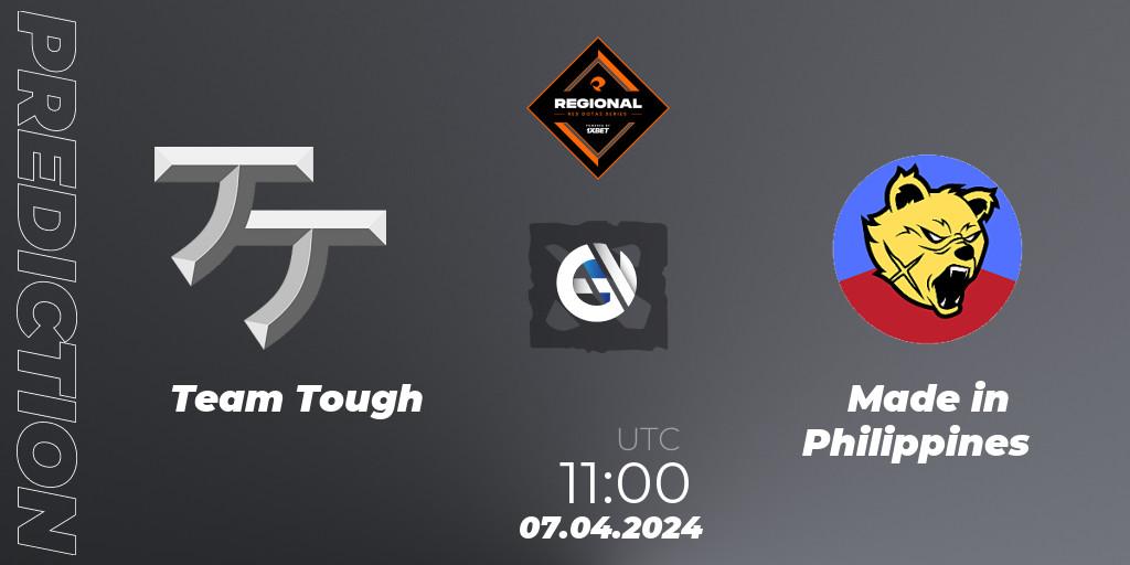 Team Tough - Made in Philippines: прогноз. 07.04.2024 at 11:30, Dota 2, RES Regional Series: SEA #2