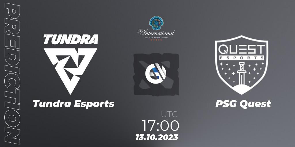 Tundra Esports - PSG Quest: прогноз. 13.10.2023 at 17:00, Dota 2, The International 2023 - Group Stage