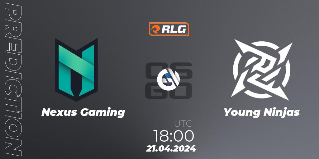 Nexus Gaming - Young Ninjas: прогноз. 21.04.24, CS2 (CS:GO), RES European Series #2
