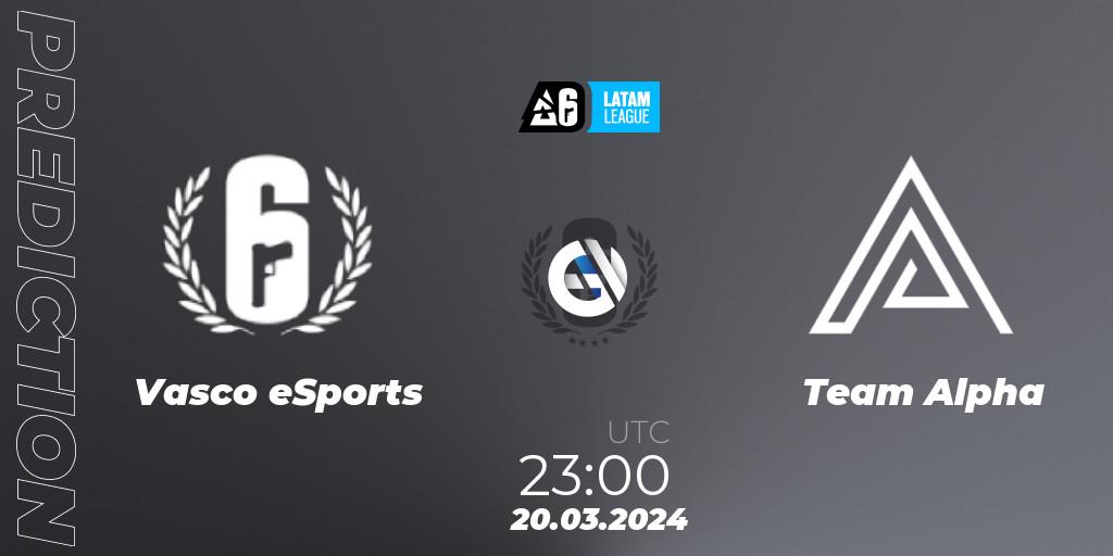 Vasco eSports - Team Alpha: прогноз. 20.03.2024 at 23:00, Rainbow Six, LATAM League 2024 - Stage 1: LATAM South