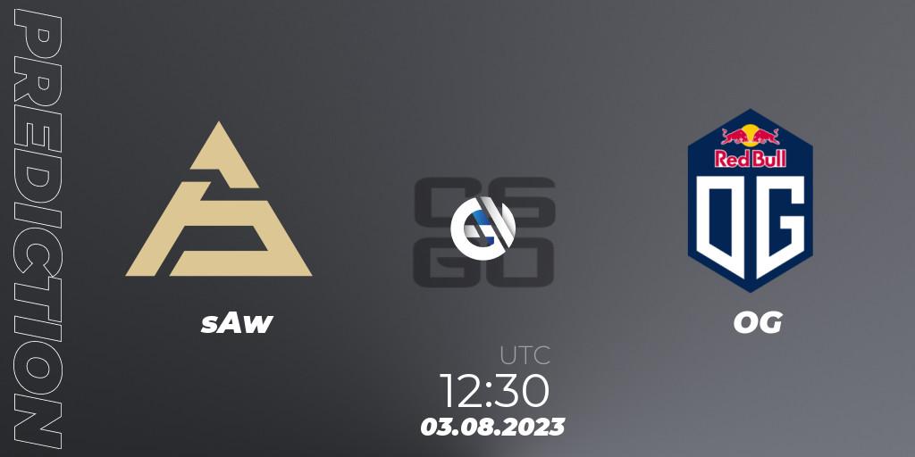 sAw - OG: прогноз. 03.08.2023 at 12:30, Counter-Strike (CS2), CCT 2023 Online Finals 2