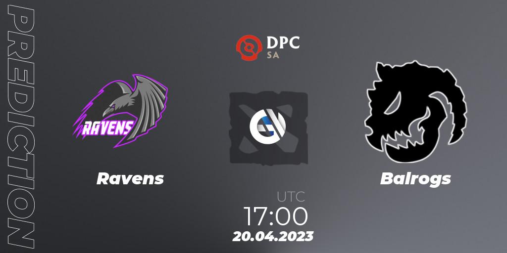 Ravens - Balrogs: прогноз. 20.04.23, Dota 2, DPC 2023 Tour 2: SA Division II (Lower)
