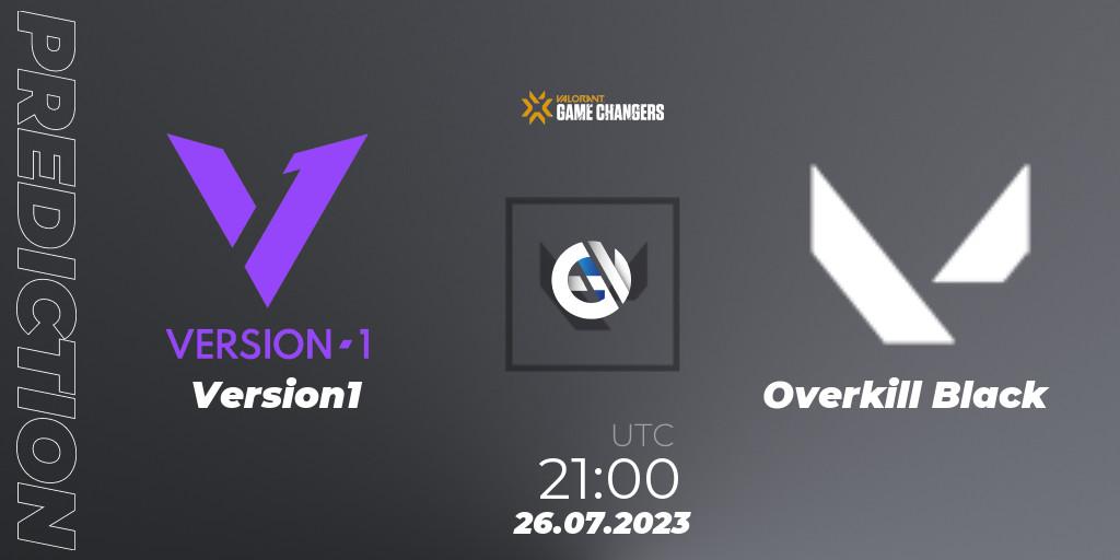 Version1 - Overkill Black: прогноз. 26.07.2023 at 21:00, VALORANT, VCT 2023: Game Changers North America Series S2