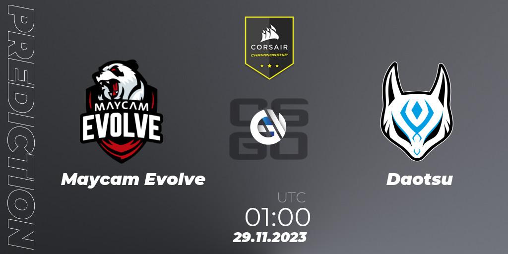 Maycam Evolve - Daotsu: прогноз. 29.11.23, CS2 (CS:GO), Corsair Championship 2023