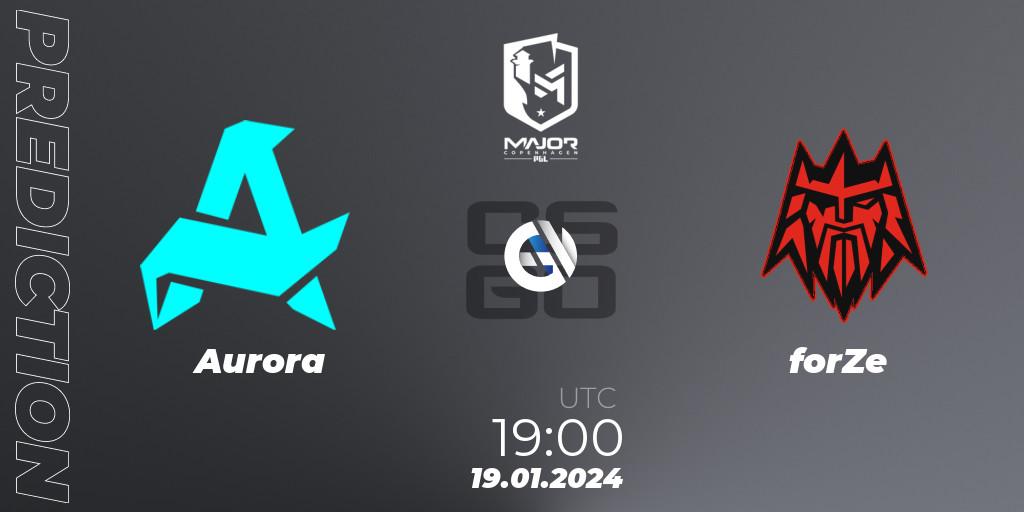 Aurora - forZe: прогноз. 19.01.2024 at 19:00, Counter-Strike (CS2), PGL CS2 Major Copenhagen 2024: European Qualifier B