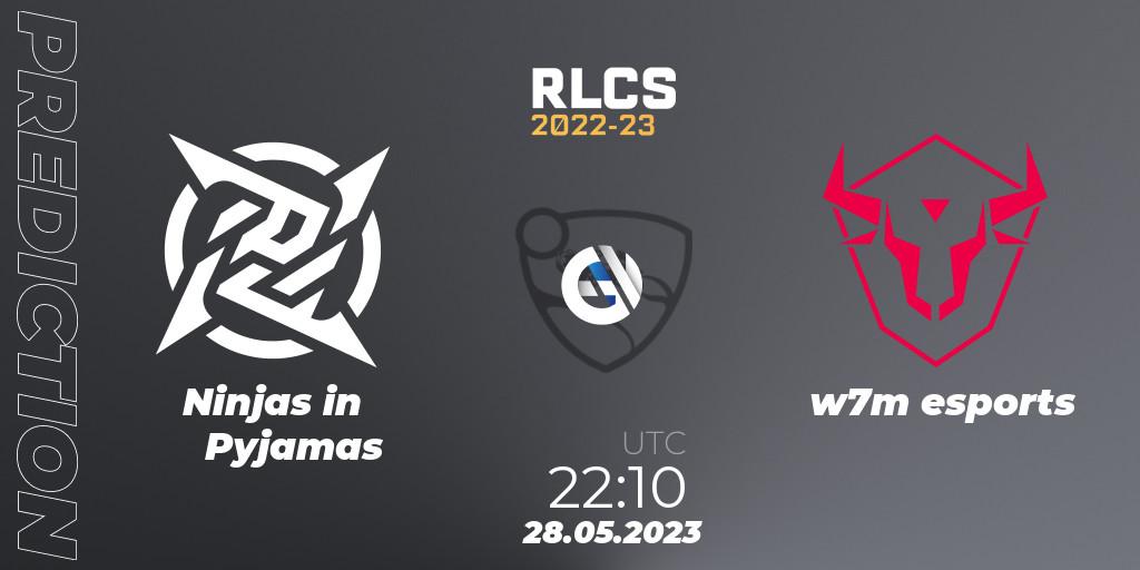 Ninjas in Pyjamas - w7m esports: прогноз. 28.05.2023 at 22:10, Rocket League, RLCS 2022-23 - Spring: South America Regional 2 - Spring Cup