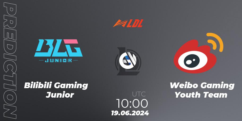 Bilibili Gaming Junior - Weibo Gaming Youth Team: прогноз. 19.06.2024 at 10:00, LoL, LDL 2024 - Stage 3