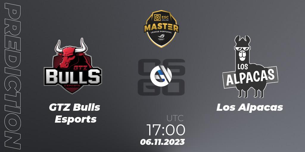 GTZ Bulls Esports - Los Alpacas: прогноз. 06.11.23, CS2 (CS:GO), Master League Portugal Season 12: Online Stage