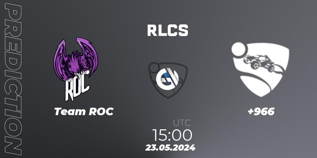 Team ROC - +966: прогноз. 23.05.2024 at 15:00, Rocket League, RLCS 2024 - Major 2: MENA Open Qualifier 6
