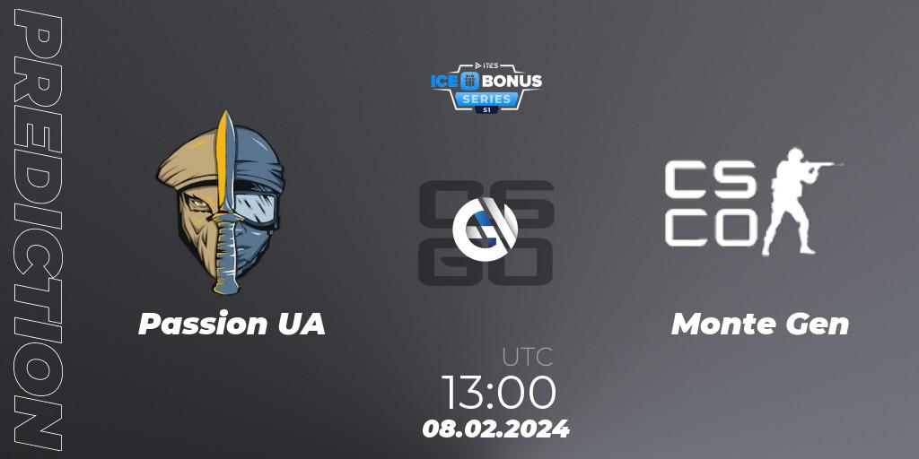 Passion UA - Monte Gen: прогноз. 08.02.2024 at 14:00, Counter-Strike (CS2), IceBonus Series #1