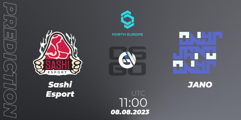  Sashi Esport - JANO: прогноз. 08.08.2023 at 11:00, Counter-Strike (CS2), CCT North Europe Series #7: Closed Qualifier